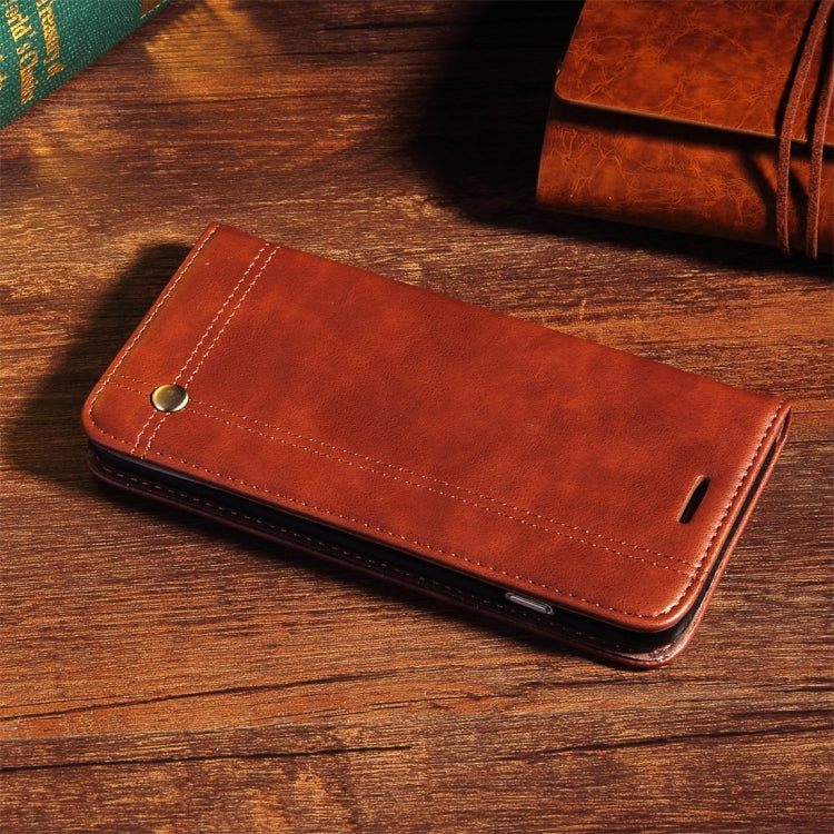 For iPhone X / XS Retro Crazy Horse Texture Casual Style Horizontal Flip Leather Case with Holder & Card Slots & Wallet