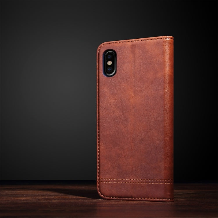 For iPhone X / XS Retro Crazy Horse Texture Casual Style Horizontal Flip Leather Case with Holder & Card Slots & Wallet