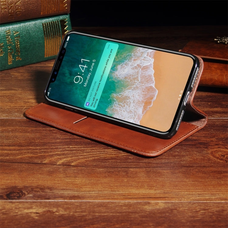 For iPhone X / XS Retro Crazy Horse Texture Casual Style Horizontal Flip Leather Case with Holder & Card Slots & Wallet