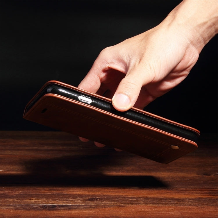 For iPhone X / XS Retro Crazy Horse Texture Casual Style Horizontal Flip Leather Case with Holder & Card Slots & Wallet