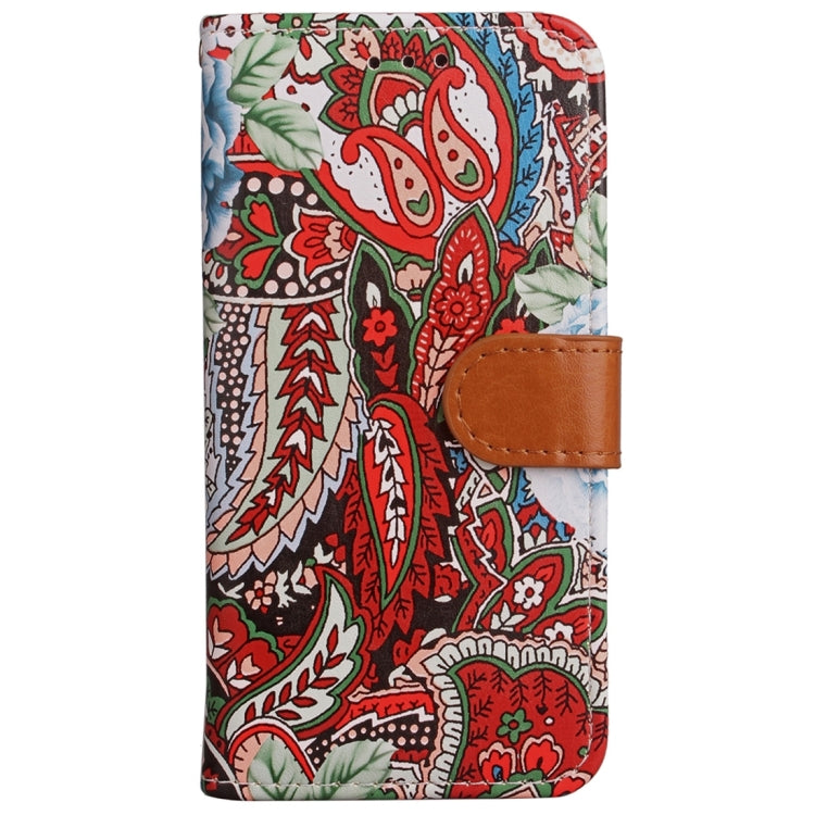 For iPhone X / XS Abstract Flower Pattern Horizontal Flip Leather Case with Holder & Card Slots & Wallet & Photo Frame