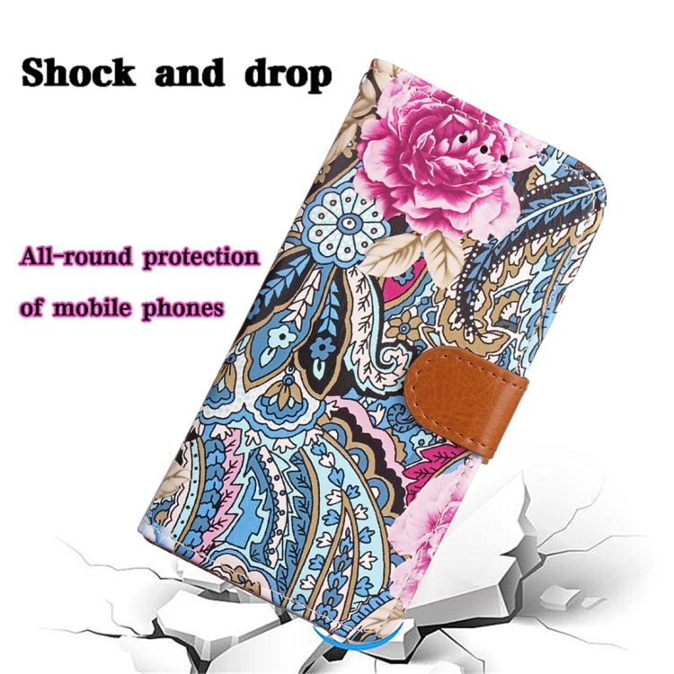 For iPhone X / XS Abstract Flower Pattern Horizontal Flip Leather Case with Holder & Card Slots & Wallet & Photo Frame