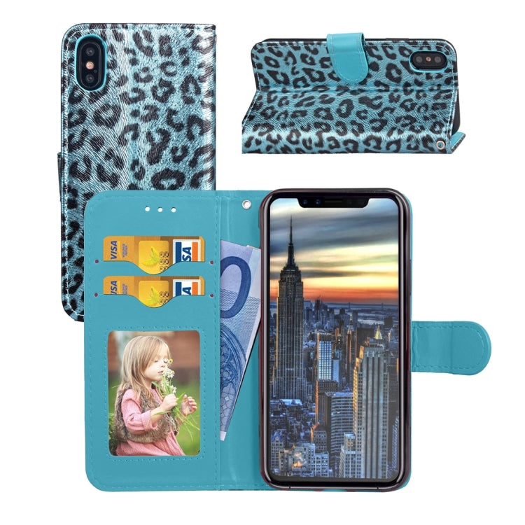For iPhone X / XS Leopard Pattern Horizontal Flip Leather Case with Holder & Card Slots & Wallet & Photo Frame & Lanyard