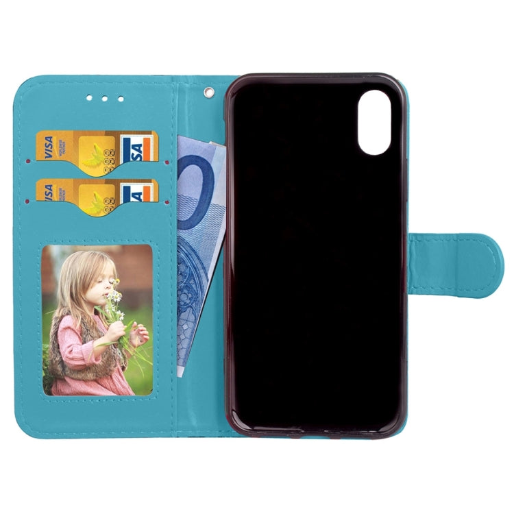 For iPhone X / XS Leopard Pattern Horizontal Flip Leather Case with Holder & Card Slots & Wallet & Photo Frame & Lanyard
