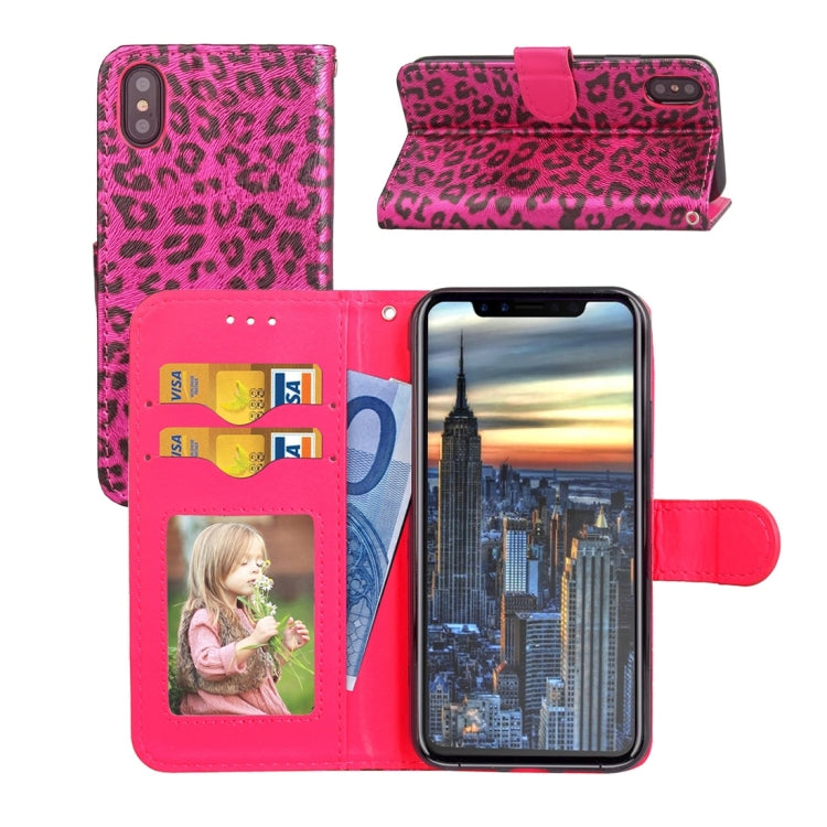 For iPhone X / XS Leopard Pattern Horizontal Flip Leather Case with Holder & Card Slots & Wallet & Photo Frame & Lanyard