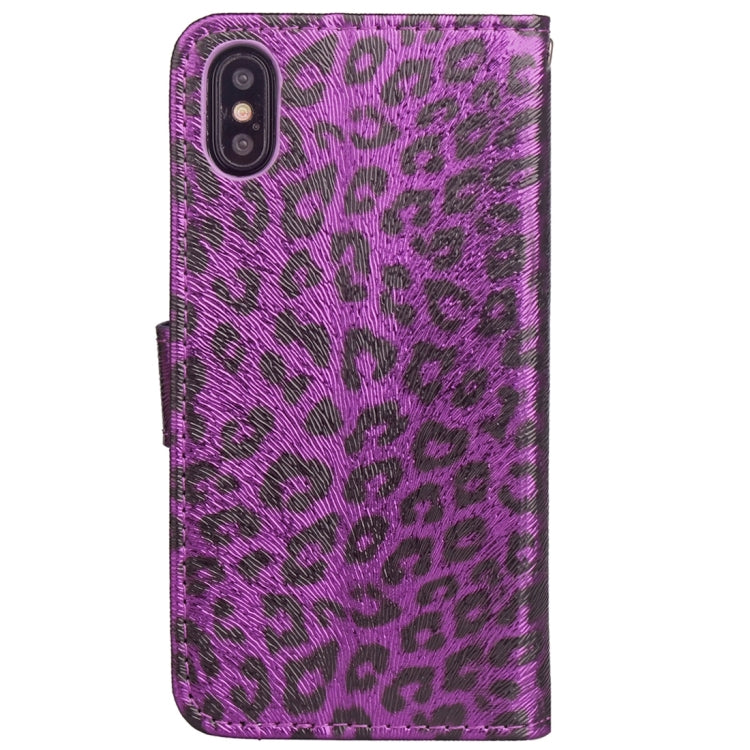 For iPhone X / XS Leopard Pattern Horizontal Flip Leather Case with Holder & Card Slots & Wallet & Photo Frame & Lanyard