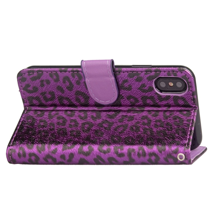 For iPhone X / XS Leopard Pattern Horizontal Flip Leather Case with Holder & Card Slots & Wallet & Photo Frame & Lanyard