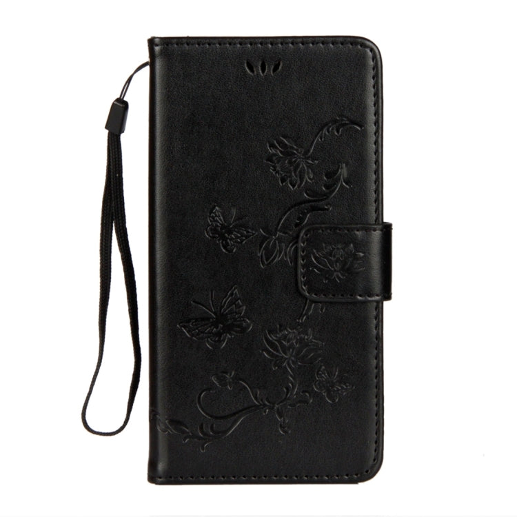 For iPhone X / XS Lotus Butterfly Pattern Horizontal Flip Leather Case with Holder & Card Slots & Wallet & Lanyard