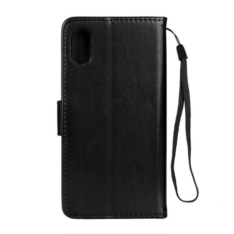 For iPhone X / XS Lotus Butterfly Pattern Horizontal Flip Leather Case with Holder & Card Slots & Wallet & Lanyard