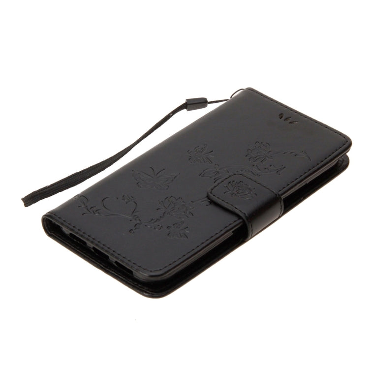 For iPhone X / XS Lotus Butterfly Pattern Horizontal Flip Leather Case with Holder & Card Slots & Wallet & Lanyard