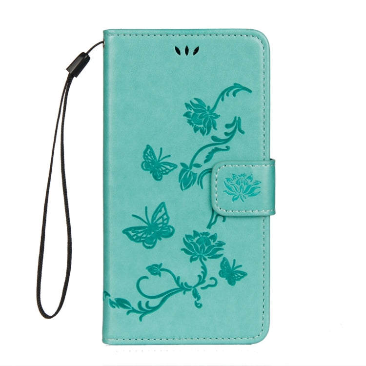 For iPhone X / XS Lotus Butterfly Pattern Horizontal Flip Leather Case with Holder & Card Slots & Wallet & Lanyard