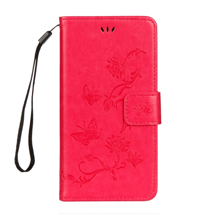 For iPhone X / XS Lotus Butterfly Pattern Horizontal Flip Leather Case with Holder & Card Slots & Wallet & Lanyard