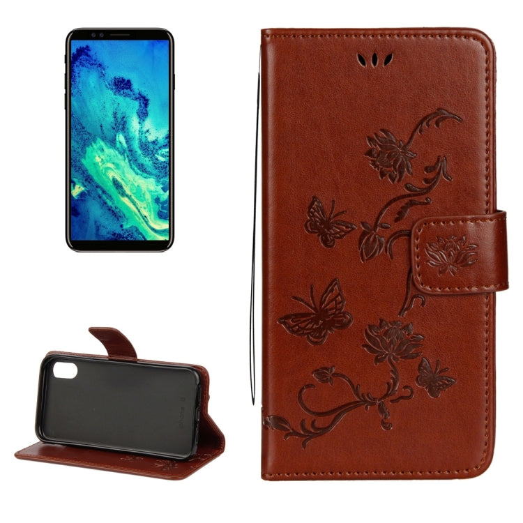 For iPhone X / XS Lotus Butterfly Pattern Horizontal Flip Leather Case with Holder & Card Slots & Wallet & Lanyard