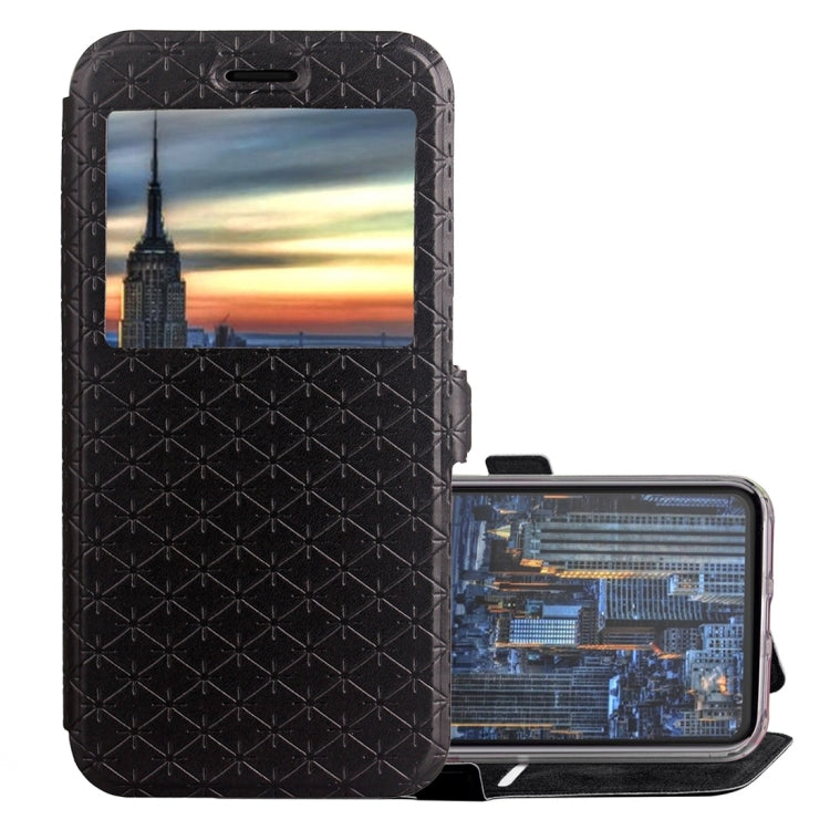 For iPhone X / XS Argyles Texture Horizontal Flip Leather Case with Holder & Card Slots & Call Display ID