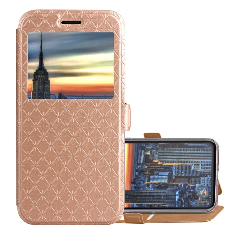 For iPhone X / XS Argyles Texture Horizontal Flip Leather Case with Holder & Card Slots & Call Display ID