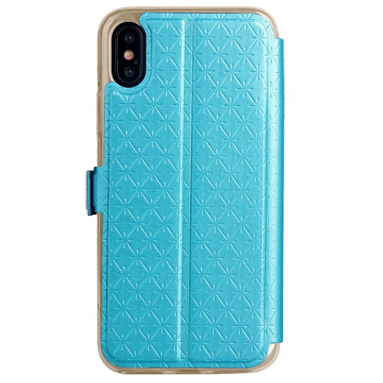 For iPhone X / XS Argyles Texture Horizontal Flip Leather Case with Holder & Card Slots & Call Display ID