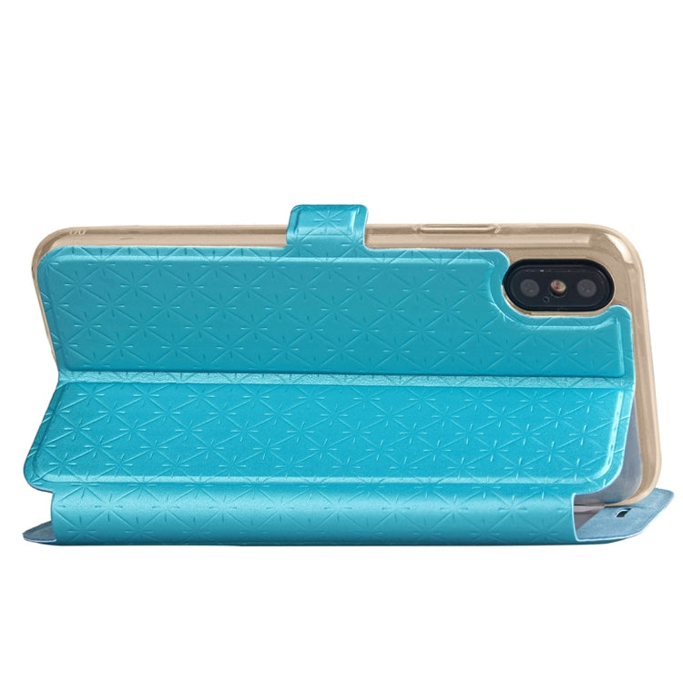 For iPhone X / XS Argyles Texture Horizontal Flip Leather Case with Holder & Card Slots & Call Display ID