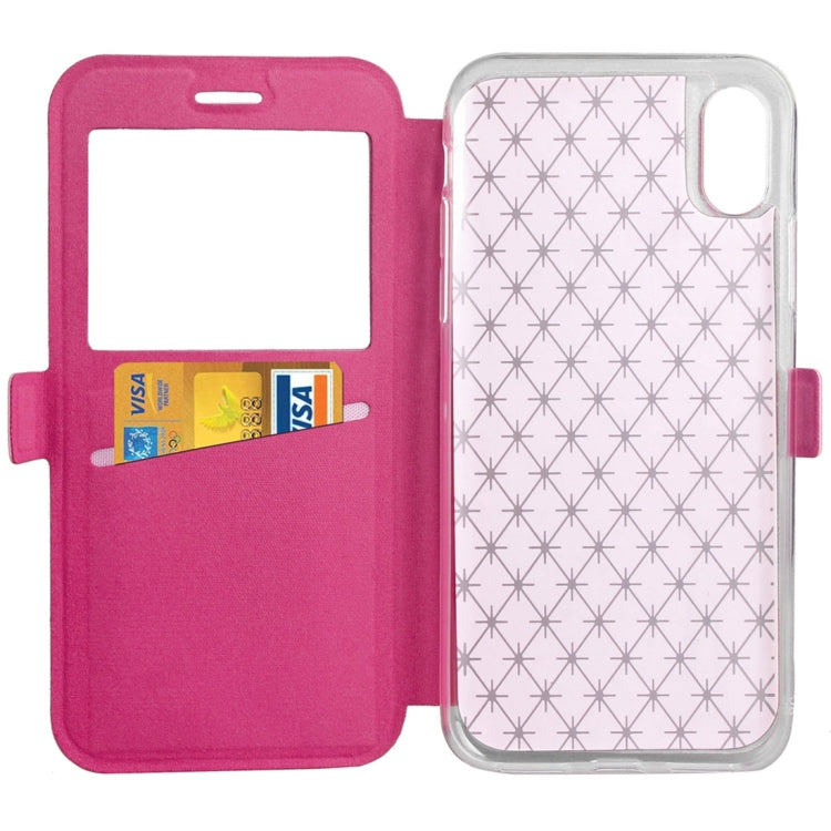 For iPhone X / XS Argyles Texture Horizontal Flip Leather Case with Holder & Card Slots & Call Display ID