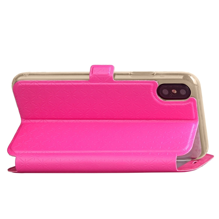 For iPhone X / XS Argyles Texture Horizontal Flip Leather Case with Holder & Card Slots & Call Display ID