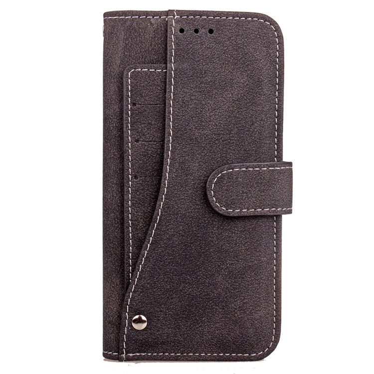 For iPhone X / XS Matte Leather Horizontal Flip Leather Case with Holder & Card Slots & Wallet & Photo Frame