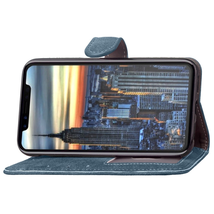 For iPhone X / XS Matte Leather Horizontal Flip Leather Case with Holder & Card Slots & Wallet & Photo Frame