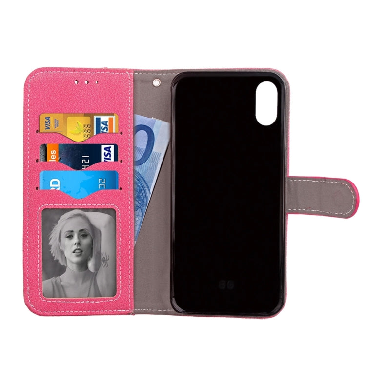 For iPhone X / XS Matte Leather Horizontal Flip Leather Case with Holder & Card Slots & Wallet & Photo Frame