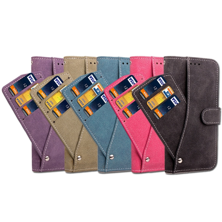 For iPhone X / XS Matte Leather Horizontal Flip Leather Case with Holder & Card Slots & Wallet & Photo Frame
