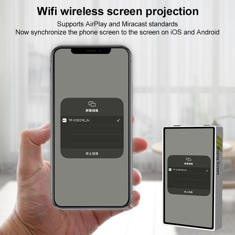 YELANGU TP01 Mobile Phone Selfie Wireless Same Screen Player Smartphone Magnetic Rear Selfie Monitor Screen  - White