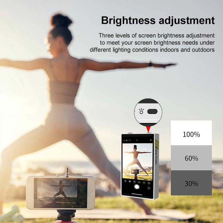 YELANGU TP01 Mobile Phone Selfie Wireless Same Screen Player Smartphone Magnetic Rear Selfie Monitor Screen  - White