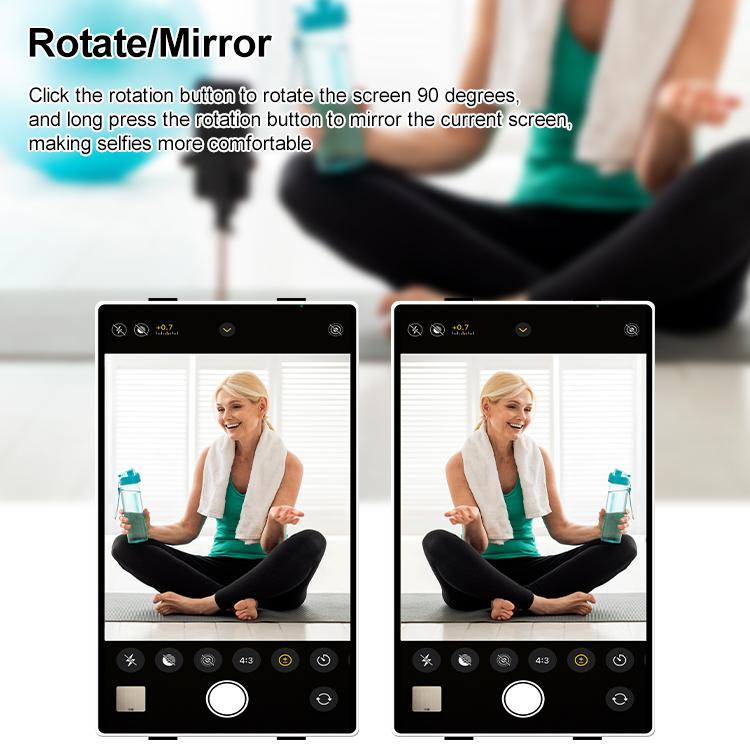 YELANGU TP01 Mobile Phone Selfie Wireless Same Screen Player Smartphone Magnetic Rear Selfie Monitor Screen  - White