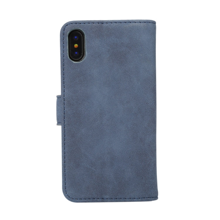 For iPhone X Sheep Bar Material PU + PC Horizontal Flip Leather Protective Case with Holder & Card Slots & Wallet & Photo Frame