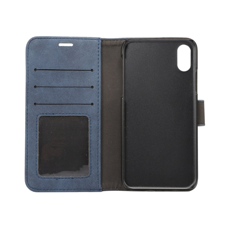 For iPhone X Sheep Bar Material PU + PC Horizontal Flip Leather Protective Case with Holder & Card Slots & Wallet & Photo Frame