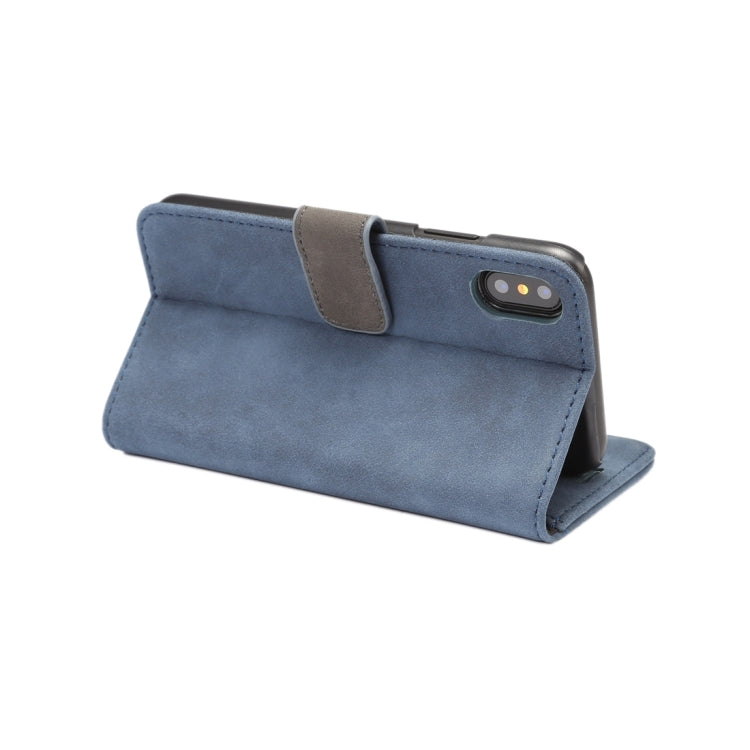 For iPhone X Sheep Bar Material PU + PC Horizontal Flip Leather Protective Case with Holder & Card Slots & Wallet & Photo Frame