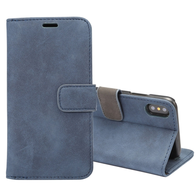 For iPhone X Sheep Bar Material PU + PC Horizontal Flip Leather Protective Case with Holder & Card Slots & Wallet & Photo Frame