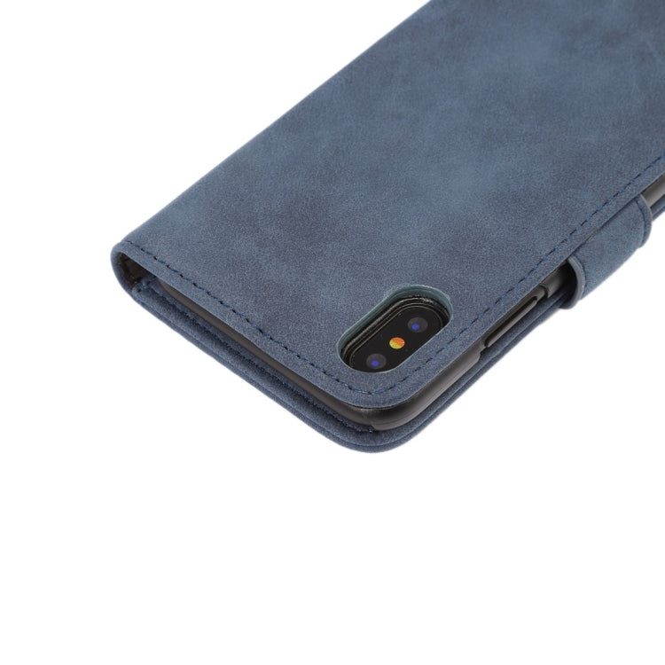 For iPhone X Sheep Bar Material PU + PC Horizontal Flip Leather Protective Case with Holder & Card Slots & Wallet & Photo Frame