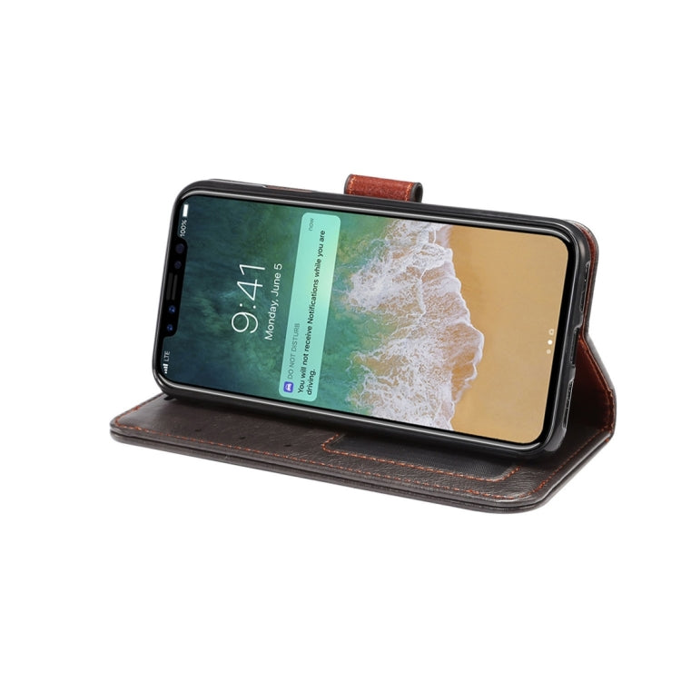 For iPhone X Crazy Horse Texture  PU + TPU Horizontal Flip Leather Case with Holder & Card Slots & Wallet & Photo Frame