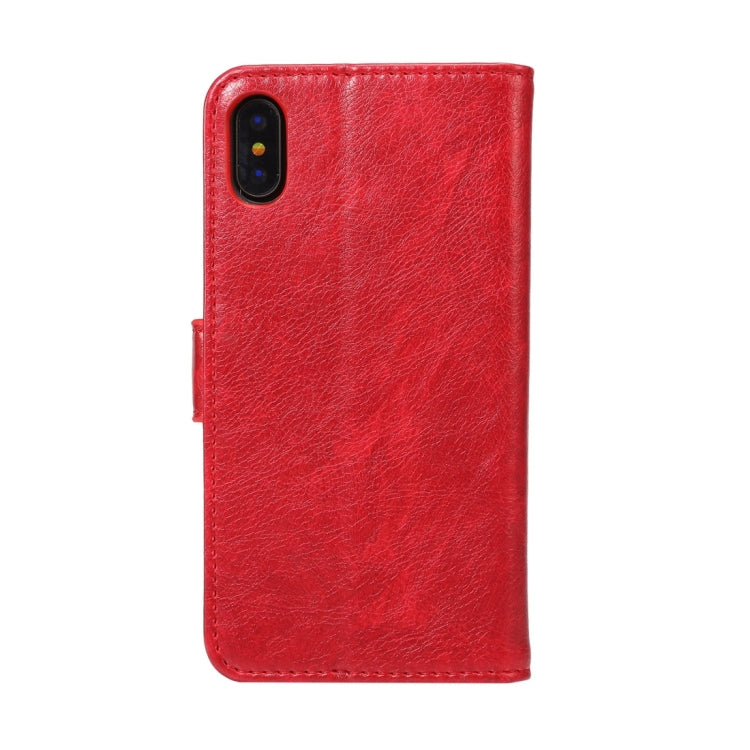 For iPhone X Crazy Horse Texture  PU + TPU Horizontal Flip Leather Case with Holder & Card Slots & Wallet & Photo Frame