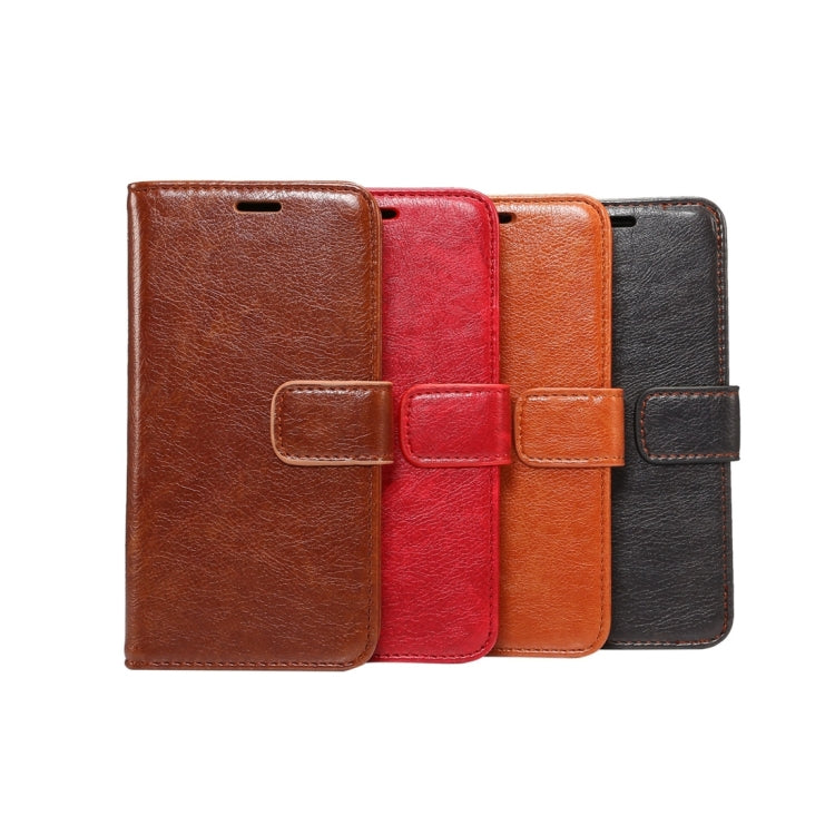 For iPhone X Crazy Horse Texture  PU + TPU Horizontal Flip Leather Case with Holder & Card Slots & Wallet & Photo Frame
