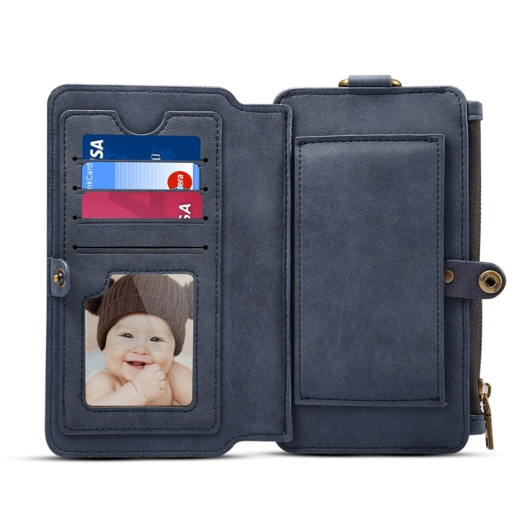 For iPhone X Dibase Multi-function Sheep Leather Case with Holder & Card Slots & Photo Frame & Hook & Detachable Back Protective Case
