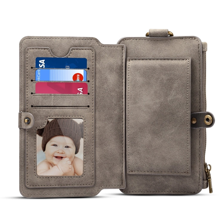 For iPhone X Dibase Multi-function Sheep Leather Case with Holder & Card Slots & Photo Frame & Hook & Detachable Back Protective Case