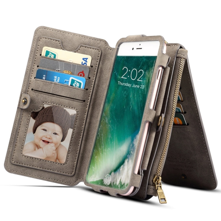 For iPhone X Dibase Multi-function Sheep Leather Case with Holder & Card Slots & Photo Frame & Hook & Detachable Back Protective Case