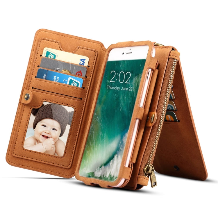 For iPhone X Dibase Multi-function Sheep Leather Case with Holder & Card Slots & Photo Frame & Hook & Detachable Back Protective Case