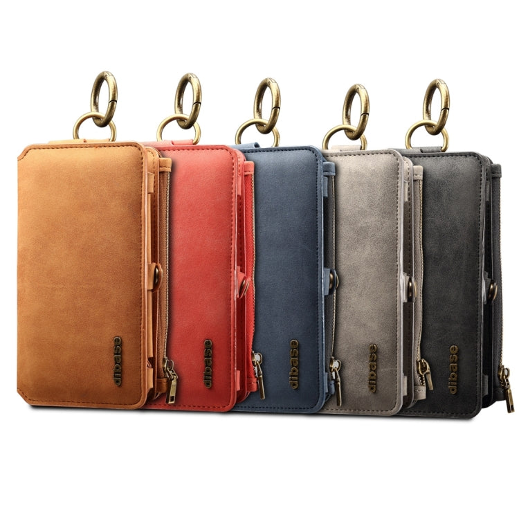For iPhone X Dibase Multi-function Sheep Leather Case with Holder & Card Slots & Photo Frame & Hook & Detachable Back Protective Case