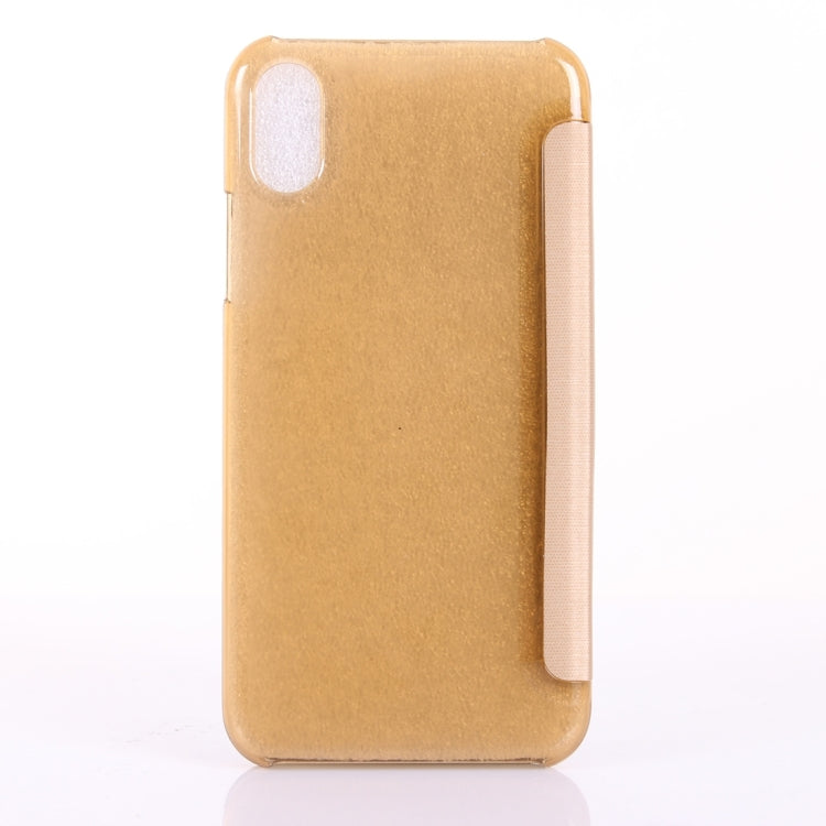 For iPhone X / XS PU + PC Horizontal Flip Leather Case With Call Display ID