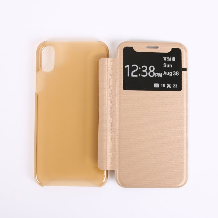 For iPhone X / XS PU + PC Horizontal Flip Leather Case With Call Display ID