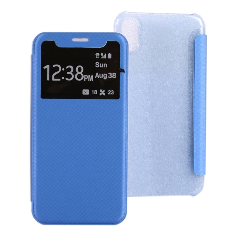 For iPhone X / XS PU + PC Horizontal Flip Leather Case With Call Display ID