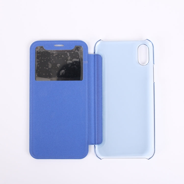 For iPhone X / XS PU + PC Horizontal Flip Leather Case With Call Display ID