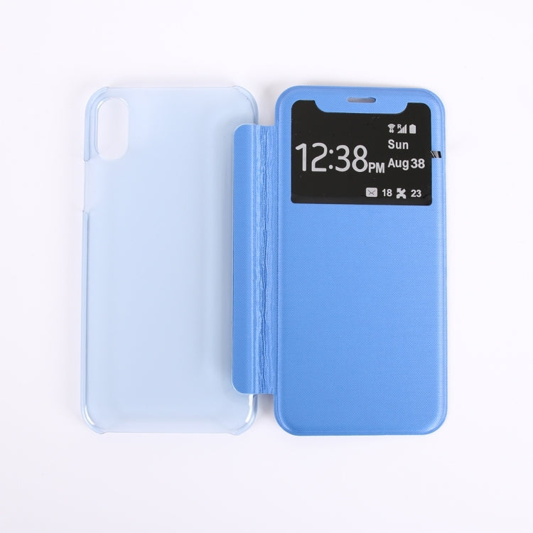 For iPhone X / XS PU + PC Horizontal Flip Leather Case With Call Display ID