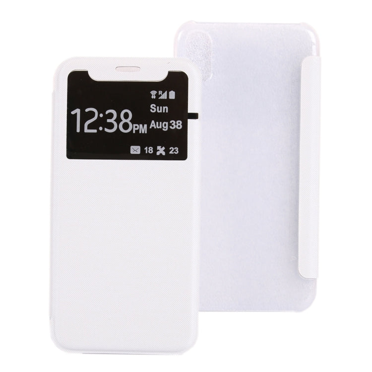 For iPhone X / XS PU + PC Horizontal Flip Leather Case With Call Display ID