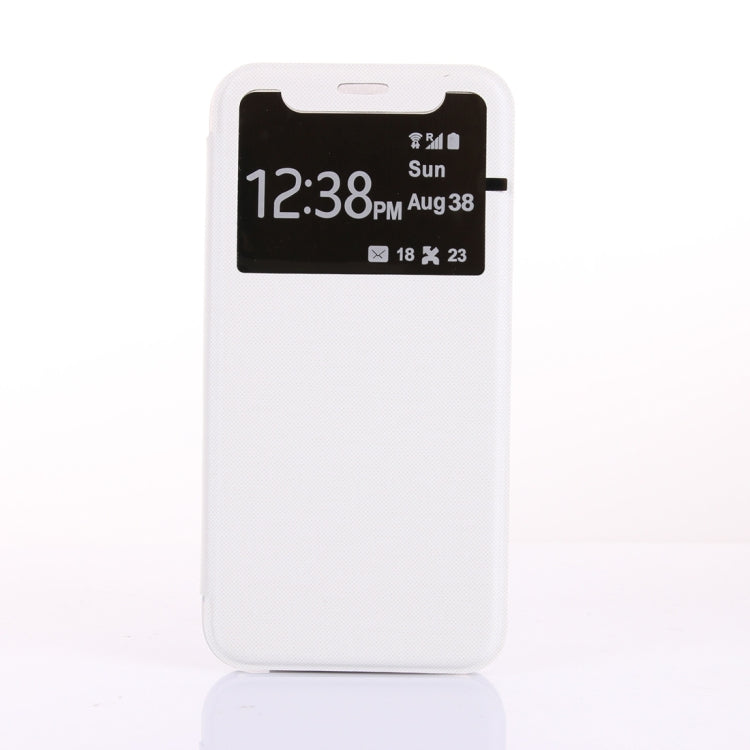 For iPhone X / XS PU + PC Horizontal Flip Leather Case With Call Display ID